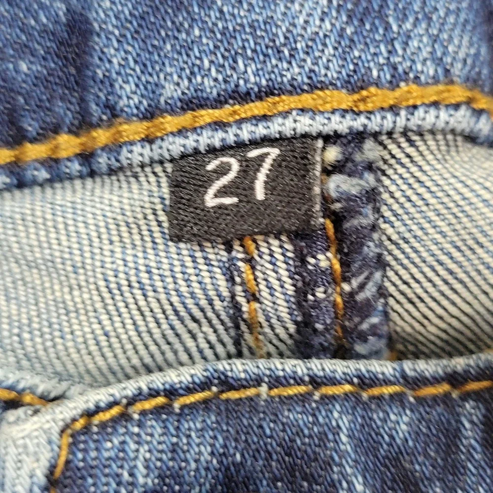 STS Blue Piper Ankle Skinny Jeans Womens 27 Blue Excellent Distressed Pearl Gem‎